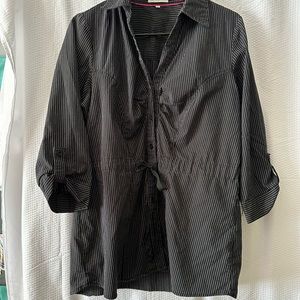 Black pin stripe blouse